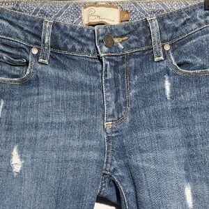Paige Premium Denim Jimmy Jimmy Medium Wash Cropped Womens Jeans 25‎